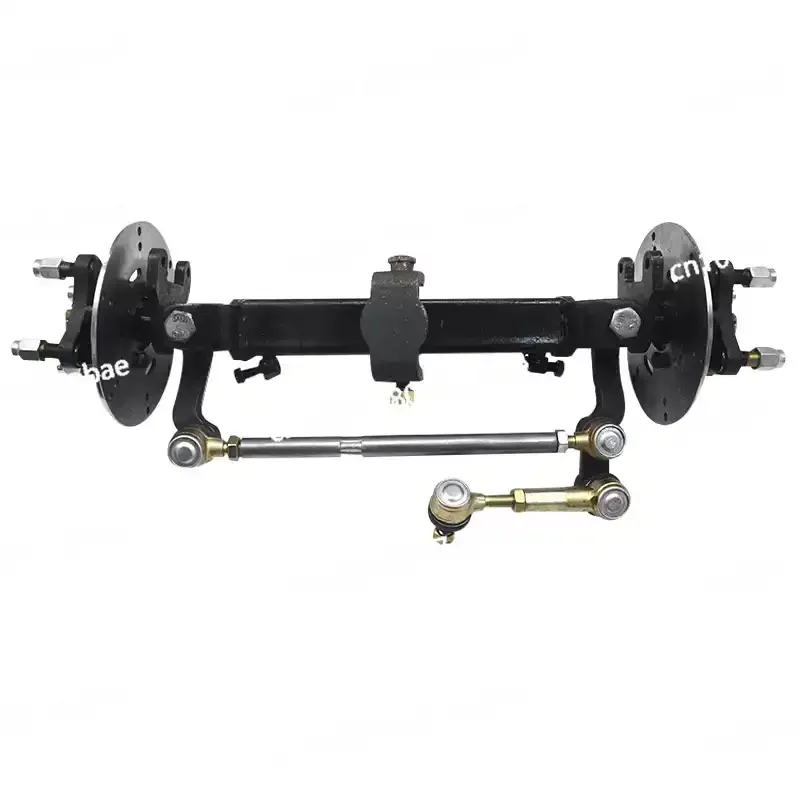 Electric four-wheeler disc brake front axle assembly weighted round tube square tube dining car trolley flat chassis accessories
Electric four-wheeler disc brake front axle assembly weighted round tube square tube dining car trolley flat chassis accessories