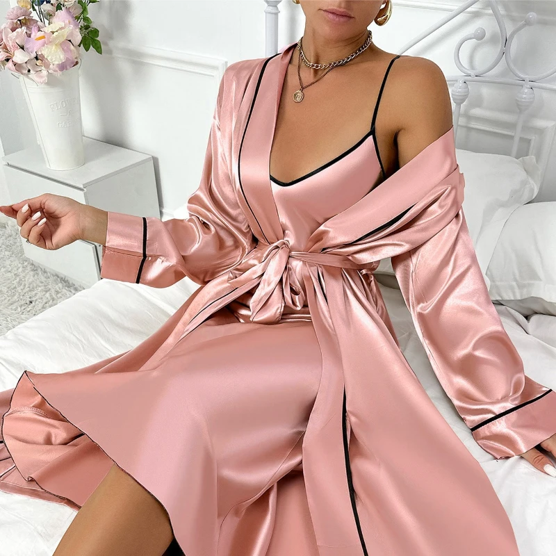 Комплект халата и камзола на шнуровке, домашняя одежда с длинными рукавами, весна и лето, женственный, можно носить на улице, пижама из двух частей
Комплект халата и камзола на шнуровке, домашняя одежда с длинными рукавами, весна и лето, женственный, можно носить на улице, пижама из двух частей