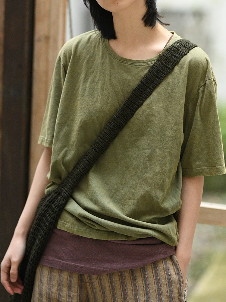 Casual Cotton T-irt Multi-Color Worn-look Pure Cotton ort Sve Women's Comfortable Loose Fit Summer round Ne Top
Casual Cotton T-irt Multi-Color Worn-look Pure Cotton ort Sve Women's Comfortable Loose Fit Summer round Ne Top