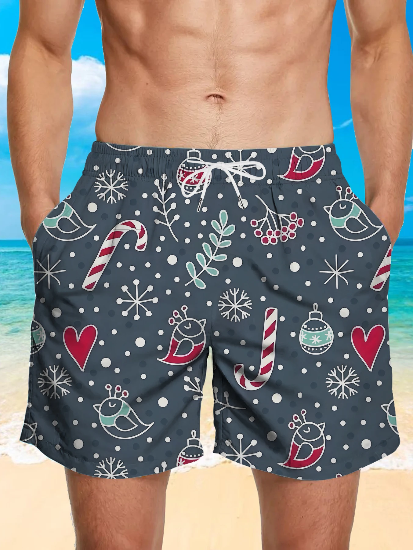 Elastic Waist Men Beach Shorts Full Digital Print Polyester Quick Dry Swimwear
Elastic Waist Men Beach Shorts Full Digital Print Polyester Quick Dry Swimwear