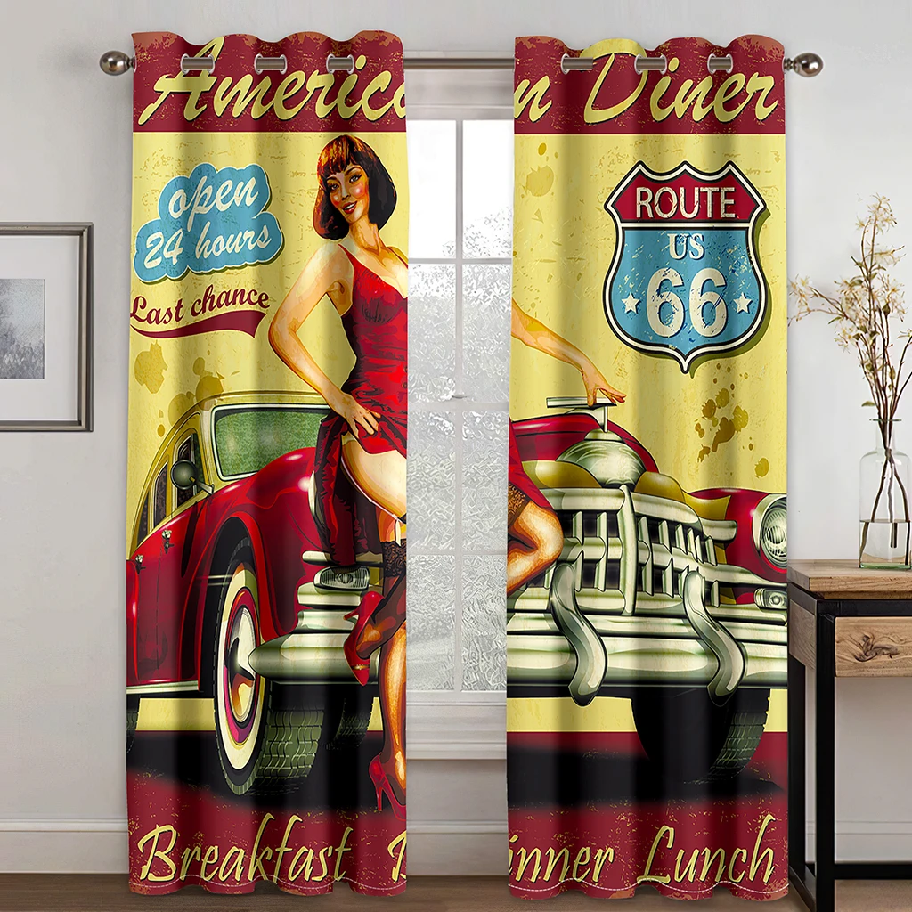 Classic Motorcycles Window Curtains with Beautiful Woman, Living Room, Bedroom, Drapes, 2 Panel Set, Sexy Lady
Classic Motorcycles Window Curtains with Beautiful Woman, Living Room, Bedroom, Drapes, 2 Panel Set, Sexy Lady