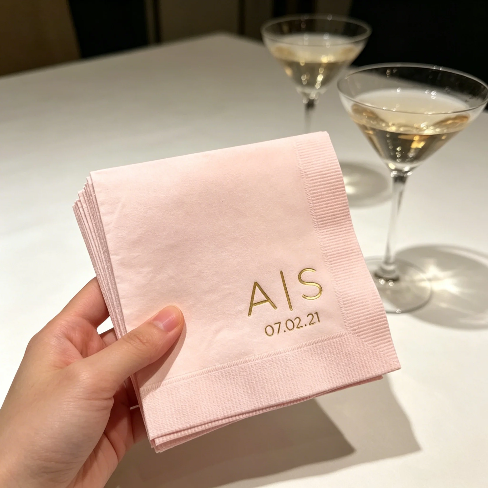 50pcs Custom Initials & Date Napkins, Personalized Gold Foil Monogram Disposable Cocktail Napkins, Multi-Colors for Wedding, Bir
50pcs Custom Initials & Date Napkins, Personalized Gold Foil Monogram Disposable Cocktail Napkins, Multi-Colors for Wedding, Bir