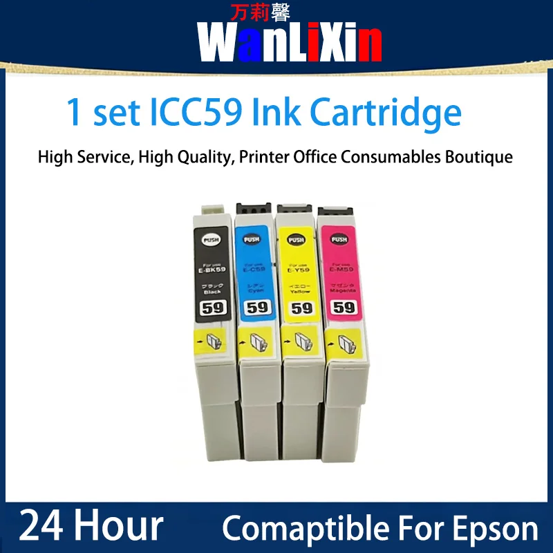 1 SET ICC59 Ink Cartridge Compatible For Epson PX-1001 PX-1004
1 SET ICC59 Ink Cartridge Compatible For Epson PX-1001 PX-1004