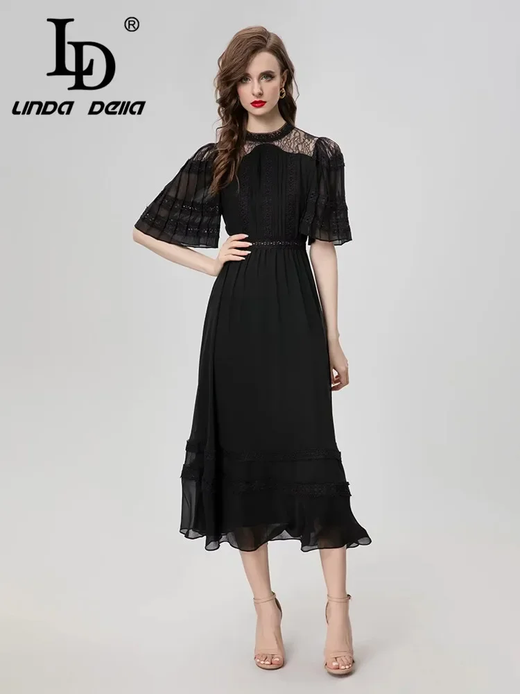 LD LINDA DELLA 2024 Summer Fashion Dress Women Solid Color Flowers Embroidery Hollow Out Net Yarn Chiffon Temperament Dresses
LD LINDA DELLA 2024 Summer Fashion Dress Women Solid Color Flowers Embroidery Hollow Out Net Yarn Chiffon Temperament Dresses