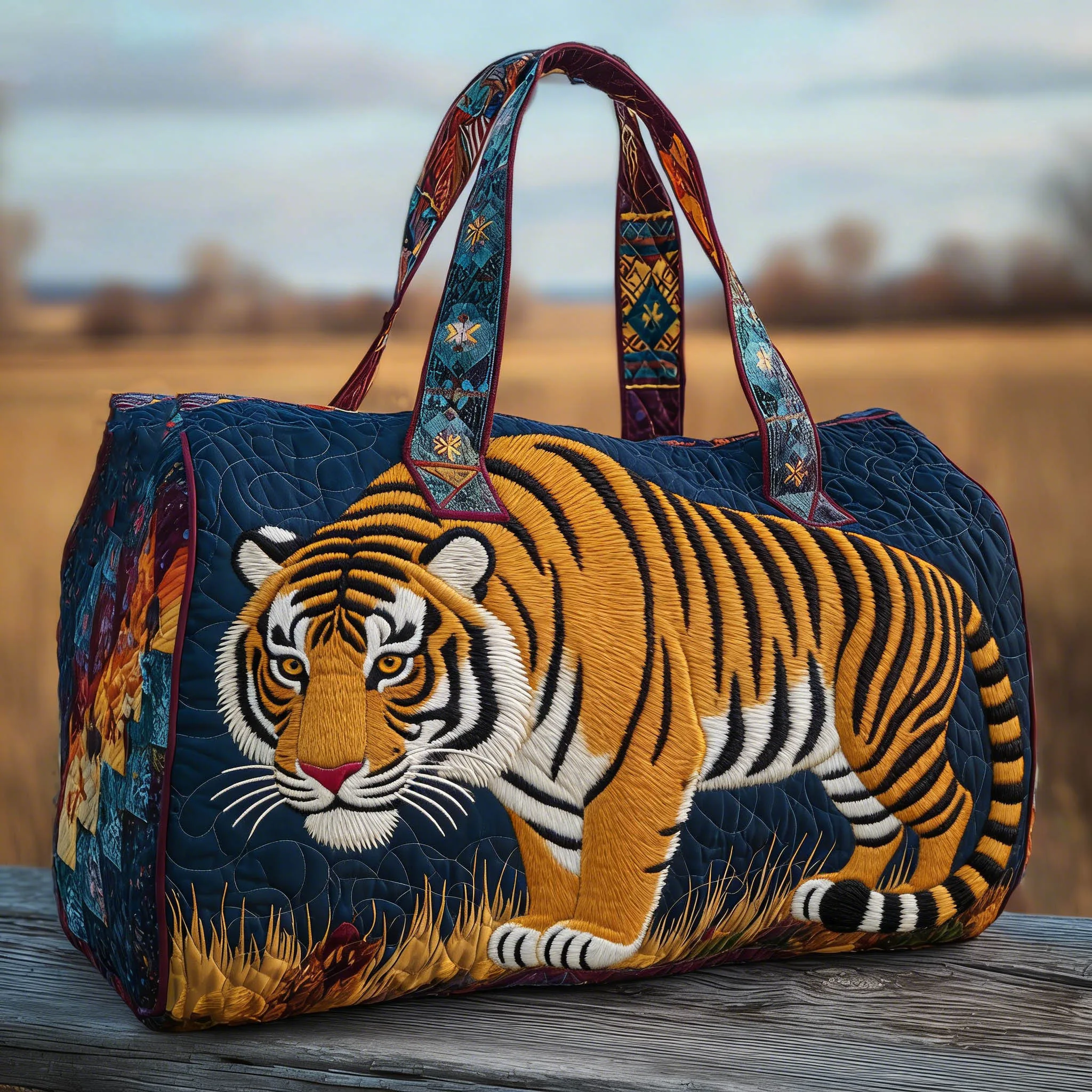 Стильная дорожная сумка-дафл с принтом дикой природы «Величественный тигр», большая вместимость, для мужчин и женщин
Стильная дорожная сумка-дафл с принтом дикой природы «Величественный тигр», большая вместимость, для мужчин и женщин