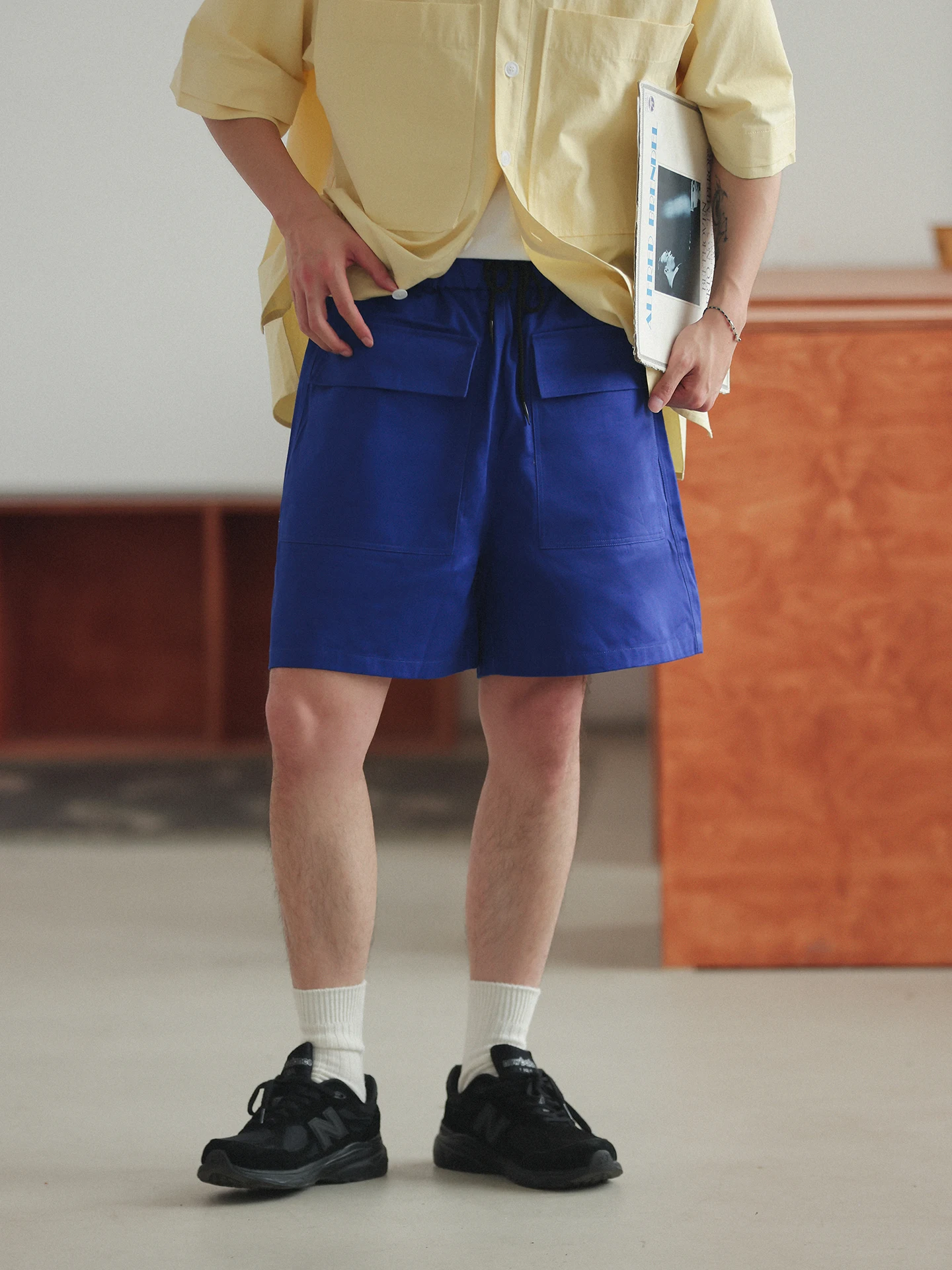 Noears Japanese Sle Retro y Loose Fit Blue Elastic Waist Casual orts Summer Loose Trousers Five-Quarter Dstring
Noears Japanese Sle Retro y Loose Fit Blue Elastic Waist Casual orts Summer Loose Trousers Five-Quarter Dstring