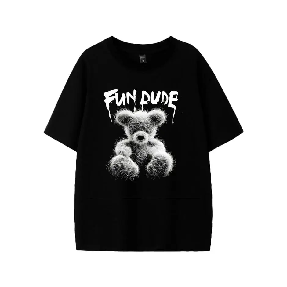 Fashion brand 2025 summer men's American Fun Bear breathable print loose short sleeve T-shirt top
Fashion brand 2025 summer men's American Fun Bear breathable print loose short sleeve T-shirt top