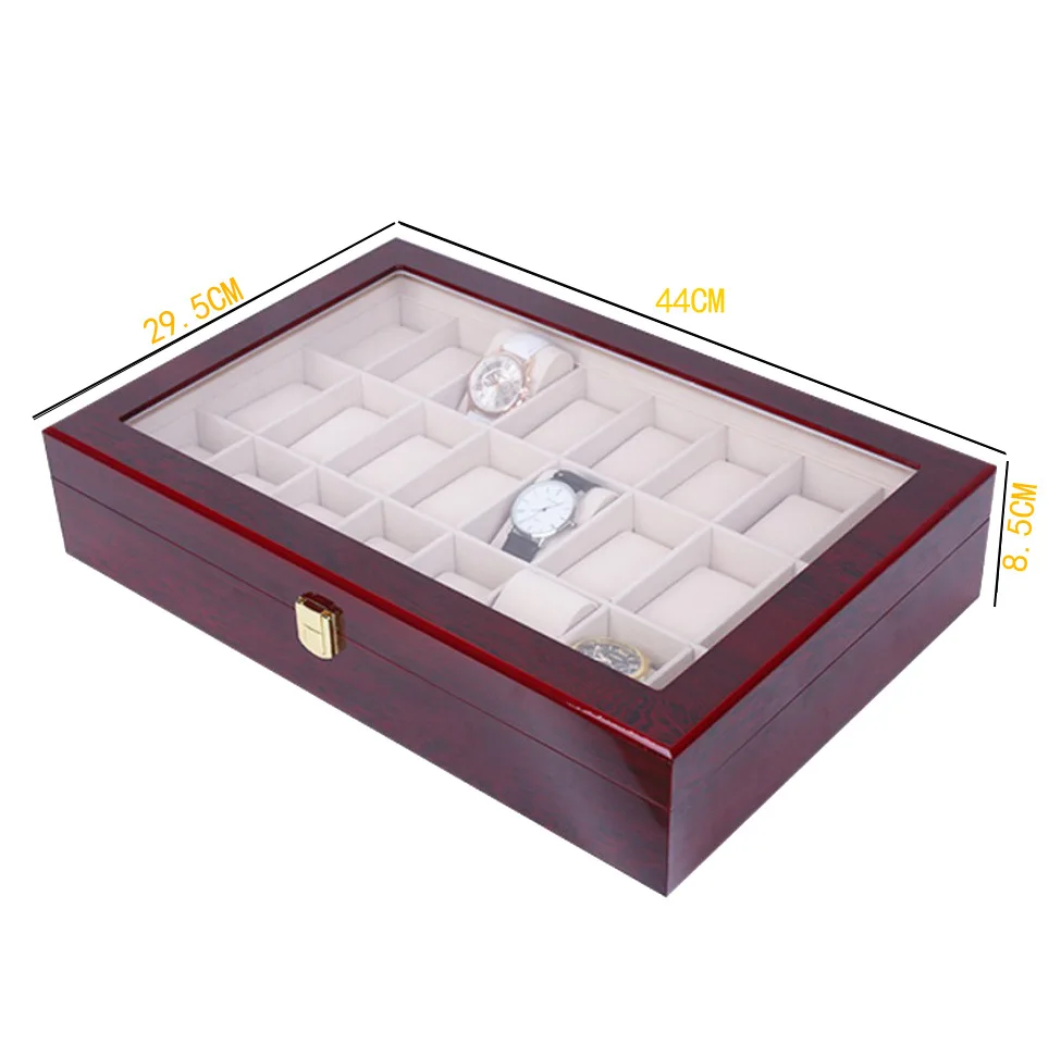 Luxury wooden watch box, a 24 - compartment watch organizer with a wooden holder box, suitable for displaying men's and women's
Luxury wooden watch box, a 24 - compartment watch organizer with a wooden holder box, suitable for displaying men's and women's