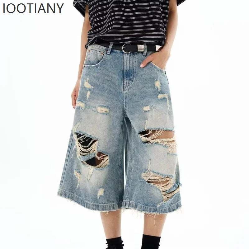 New Men Vintage Ripped Baggy Short Jeans Women Grunge Distressed Oversized Jorts Y2k Retro Punk Streetwear Wide Leg Denim Shorts
New Men Vintage Ripped Baggy Short Jeans Women Grunge Distressed Oversized Jorts Y2k Retro Punk Streetwear Wide Leg Denim Shorts