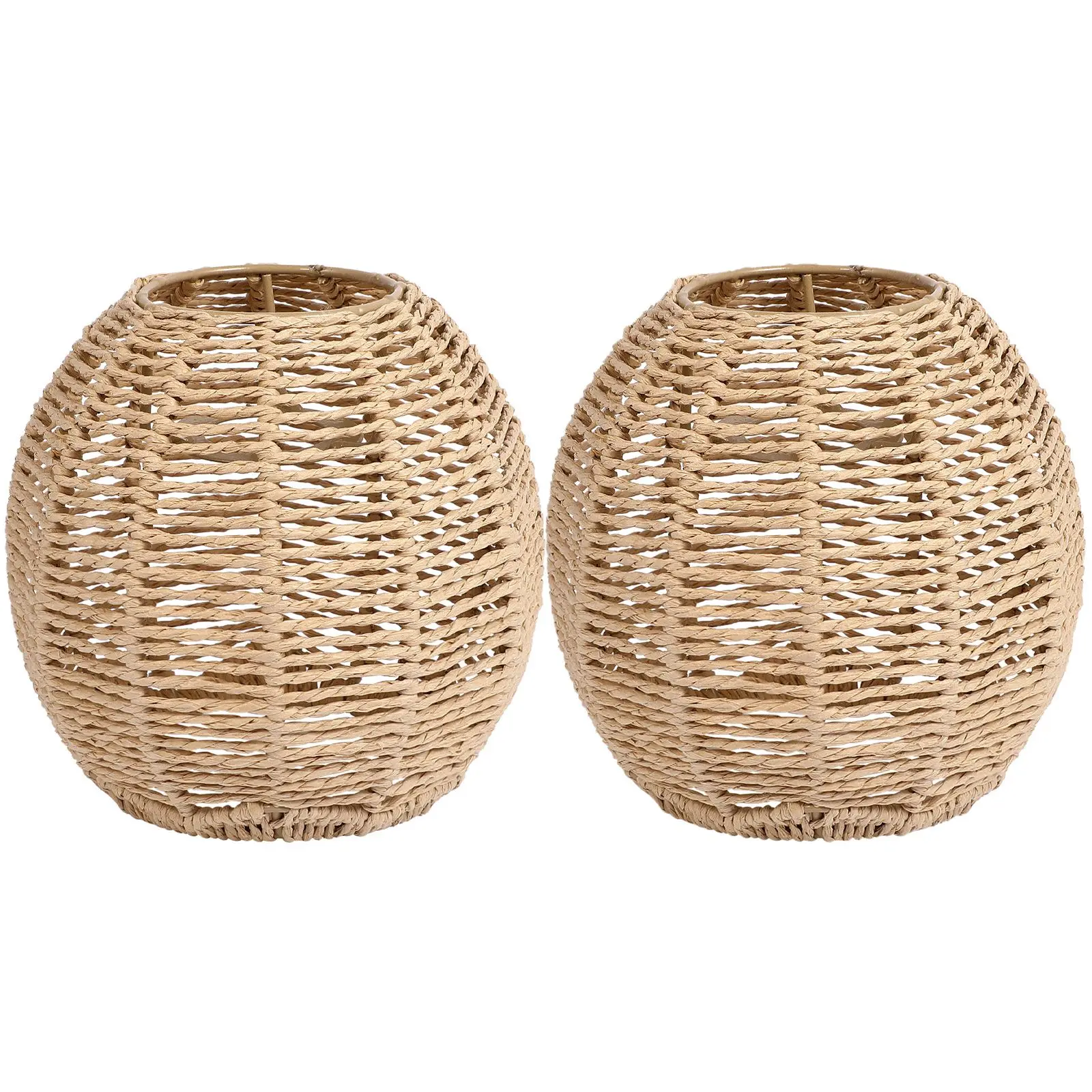 2 Pcs Lampshade Woven Hanging Cover Pendant Light Braided Lampshade Ceiling Light Cover Decor
2 Pcs Lampshade Woven Hanging Cover Pendant Light Braided Lampshade Ceiling Light Cover Decor