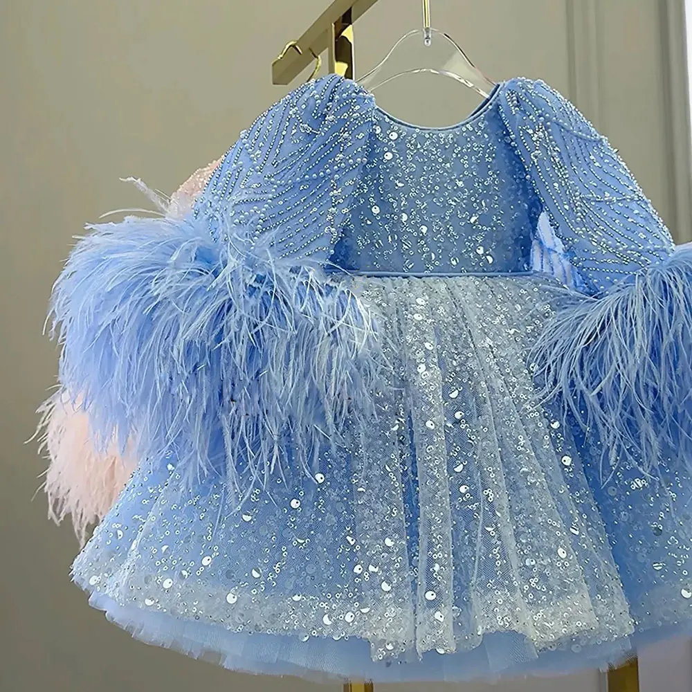 Dreamy Vow Luxury Blue Girl Dress Feathers Cap Sleeve for Kids Princess Wedding Birthday Holiday Pink Party Gown 2025 J170
Dreamy Vow Luxury Blue Girl Dress Feathers Cap Sleeve for Kids Princess Wedding Birthday Holiday Pink Party Gown 2025 J170