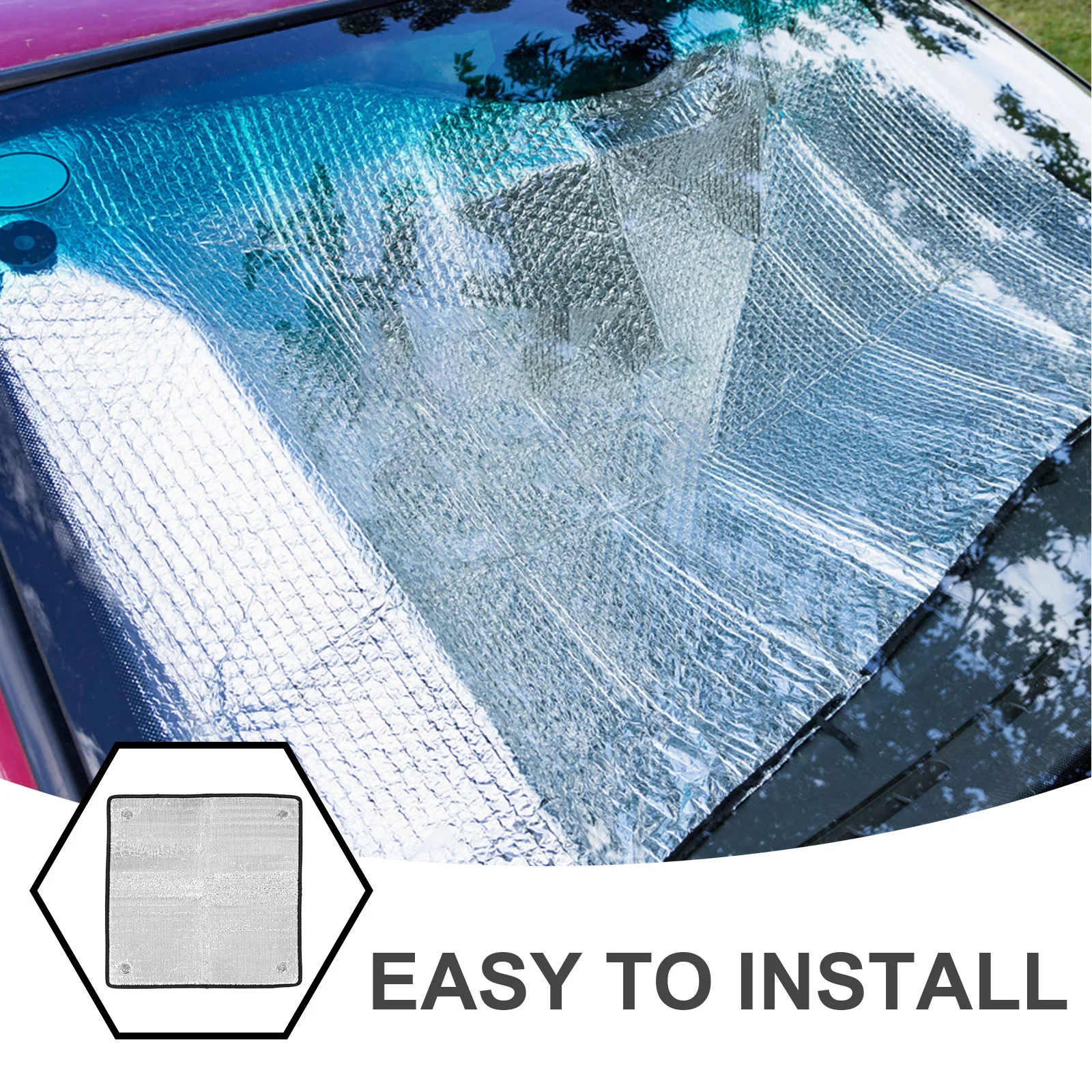 2 Pcs Insulation Film Aluminum Windproof Blackout Reflective Car Window Reusable Glass Privacy 
2 Pcs Insulation Film Aluminum Windproof Blackout Reflective Car Window Reusable Glass Privacy