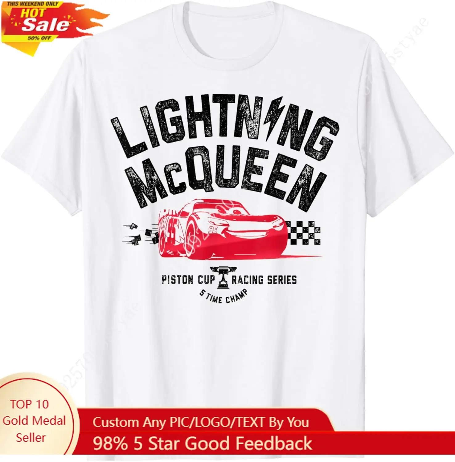 Disney Pixar Cars 3 Lightning McQueen Piston Cup Vintage T-Shirt
Disney Pixar Cars 3 Lightning McQueen Piston Cup Vintage T-Shirt