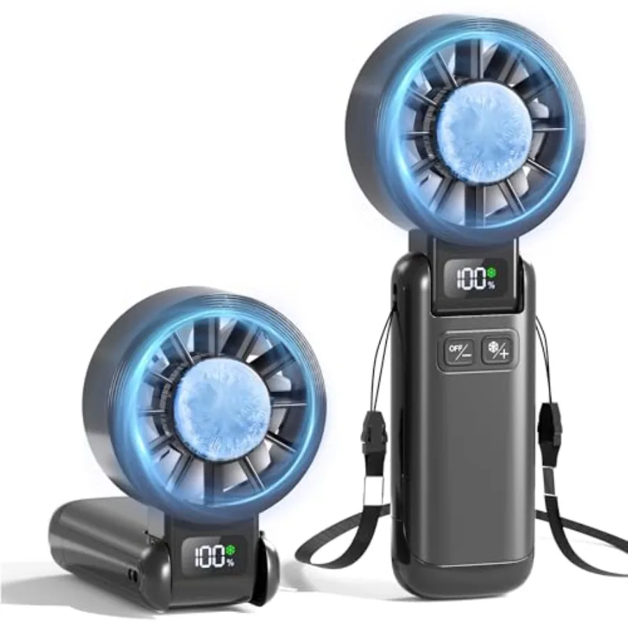 Portable Handheld Fan with Ice Cooling, 5.5m/s High Speed Rechargeable Fan, Independent Switch, 5-Speed, LED Display, 12H Batte
Portable Handheld Fan with Ice Cooling, 5.5m/s High Speed Rechargeable Fan, Independent Switch, 5-Speed, LED Display, 12H Batte