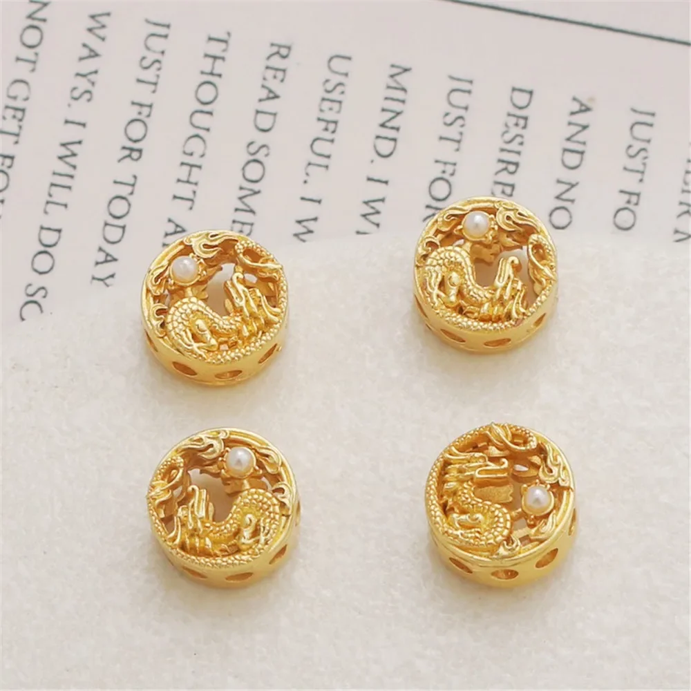 Древний метод 18 К, матовое золото, двусторонний дракон, круглая паста, жемчужная бусина, плоский браслет из бисера, ожерелье, аксессуары «сделай сам», бусины
Древний метод 18 К, матовое золото, двусторонний дракон, круглая паста, жемчужная бусина, плоский браслет из бисера, ожерелье, аксессуары «сделай сам», бусины