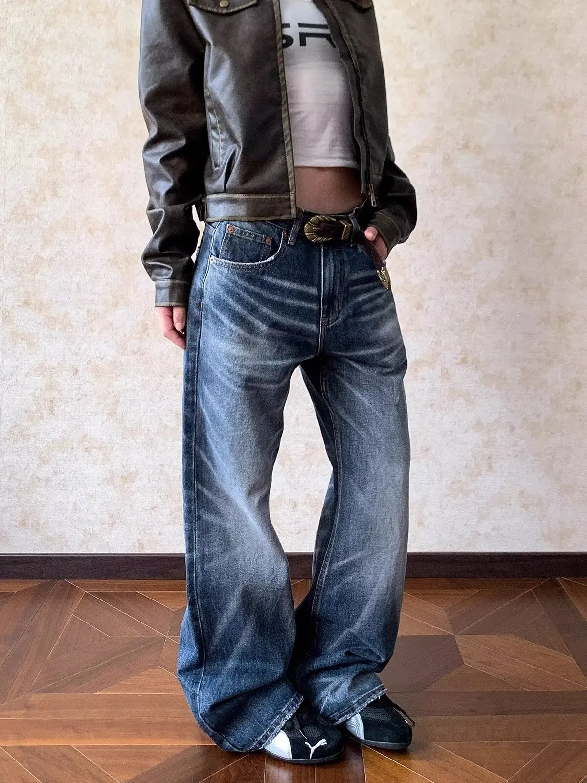 Retro American Cleanfit High-End Feeling Waed Straight Leg Jeans Loose Fit Men's Casual Pants Cotton Polyester Blend
Retro American Cleanfit High-End Feeling Waed Straight Leg Jeans Loose Fit Men's Casual Pants Cotton Polyester Blend