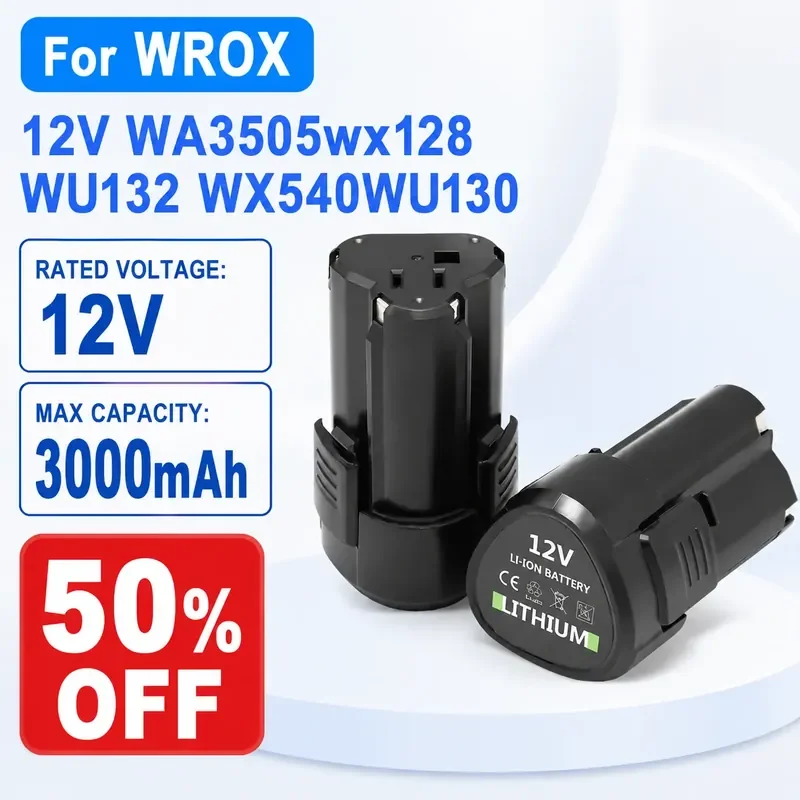For WROX Victor 12V Lithium Battery WA3505WX128WU132 WX540WU130 Hand Drill Replacement Battery
For WROX Victor 12V Lithium Battery WA3505WX128WU132 WX540WU130 Hand Drill Replacement Battery