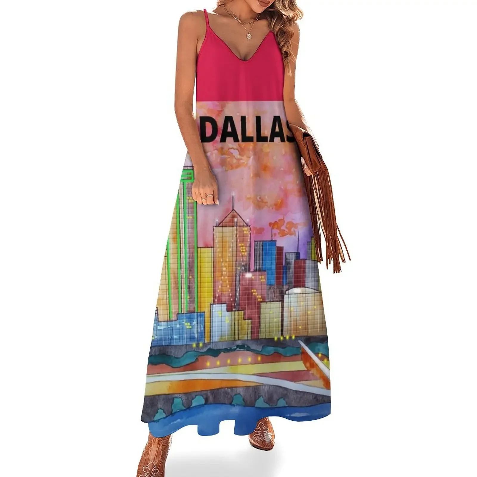 Painting Of The City Of Dallas At Sunrise Sleeveless Dress summer women's dress 2025 Evening gown dresses for woman Dress
Painting Of The City Of Dallas At Sunrise Sleeveless Dress summer women's dress 2025 Evening gown dresses for woman Dress