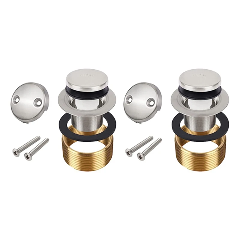 Odor Resistant Tub Drain Tub Plug Trim Kit With Dual Hole Overflow Panel Parts Tub Drain Kit With Thread (Silver)
Odor Resistant Tub Drain Tub Plug Trim Kit With Dual Hole Overflow Panel Parts Tub Drain Kit With Thread (Silver)