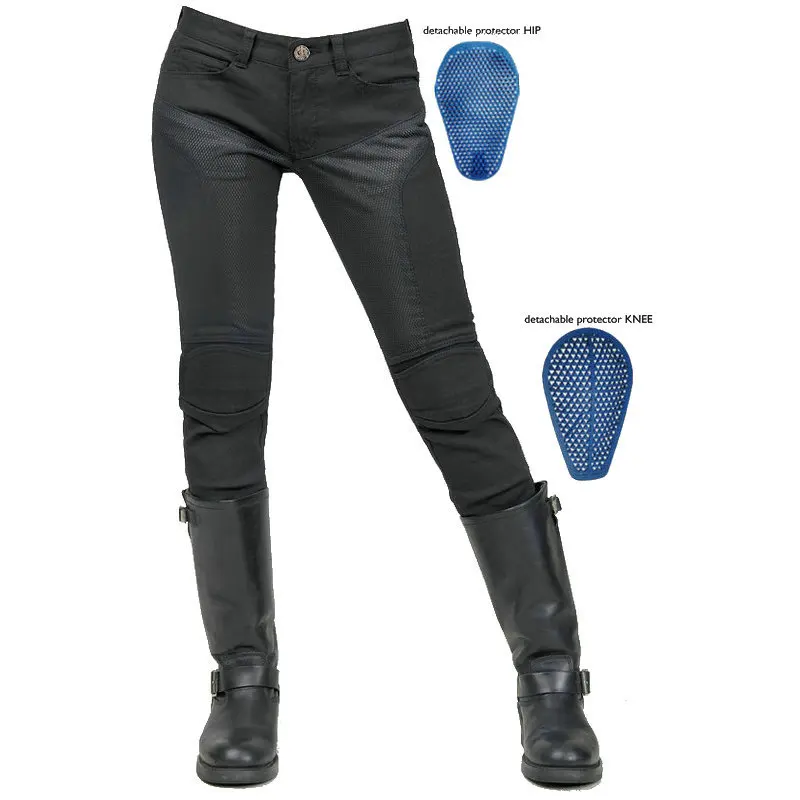 Summer Mesh Slim Fit Motorcycle Jeans, Breathable Racing Biker Riding Pants with Adjustable Silicone CE Knee Pads
Summer Mesh Slim Fit Motorcycle Jeans, Breathable Racing Biker Riding Pants with Adjustable Silicone CE Knee Pads