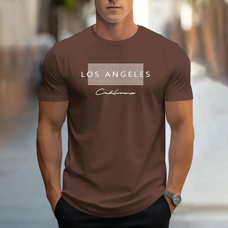Men's Simple Short Sleeves Casual Letter Pattern Printed Round Neck Short Sleeves Summer Fashion Street Photography Men's Wear
Men's Simple Short Sleeves Casual Letter Pattern Printed Round Neck Short Sleeves Summer Fashion Street Photography Men's Wear