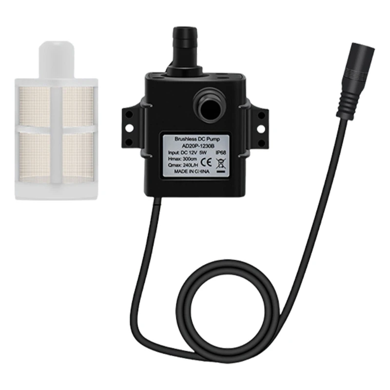 240L Small Submersibles DC12V Brushless Motor Water with Filter for Pet Water Dispenser Fish Tanks Enduring
240L Small Submersibles DC12V Brushless Motor Water with Filter for Pet Water Dispenser Fish Tanks Enduring