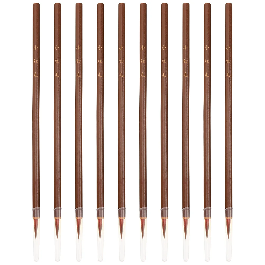 10pcs Flyhead Handle Soft Bristles Calligraphy Writing Painting Tools Chinese Calligraphy Brush For Painting Pens
10pcs Flyhead Handle Soft Bristles Calligraphy Writing Painting Tools Chinese Calligraphy Brush For Painting Pens