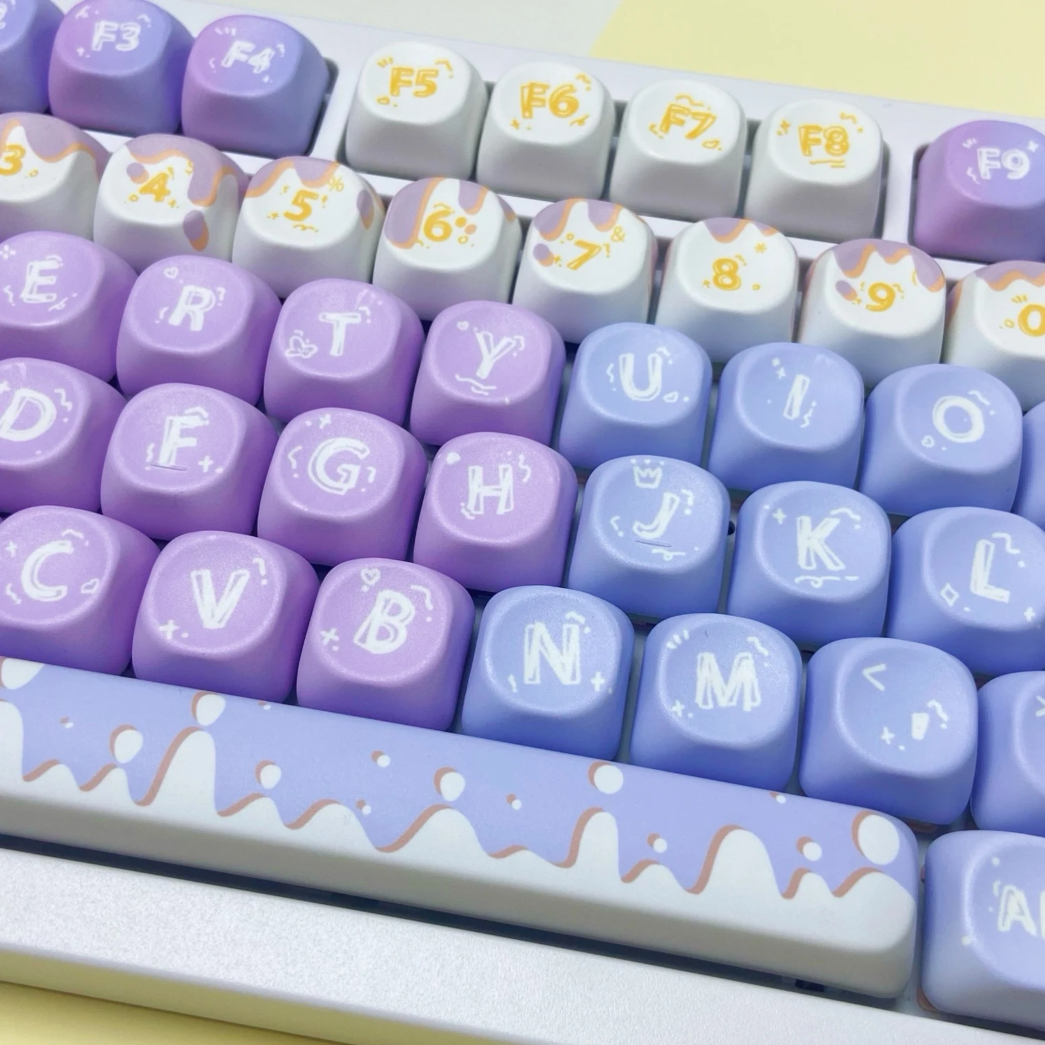 Purple Dream Cream Keycaps Cherry MOA Key Caps for Mechanical Keyboard PBT Keycaps Gaming Keyboard Custom Decor
Purple Dream Cream Keycaps Cherry MOA Key Caps for Mechanical Keyboard PBT Keycaps Gaming Keyboard Custom Decor