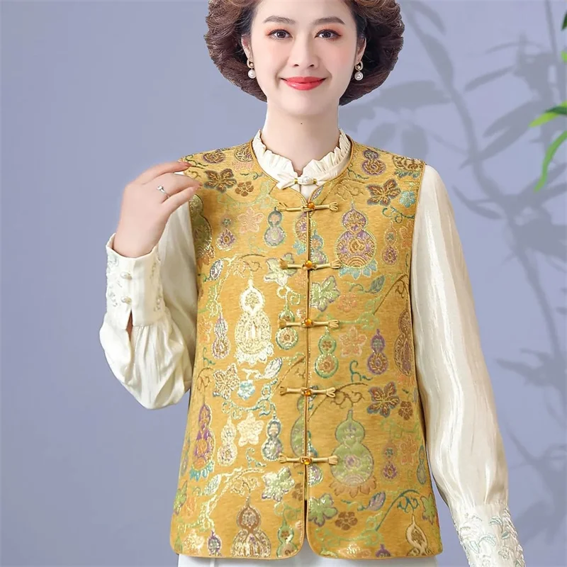 European Ladies Fashion Jacquard Vest Coat Autumn Women Large Size 5XL Cardigan Sleeveless Spring Female Casual Waistcoat Jacket
European Ladies Fashion Jacquard Vest Coat Autumn Women Large Size 5XL Cardigan Sleeveless Spring Female Casual Waistcoat Jacket
