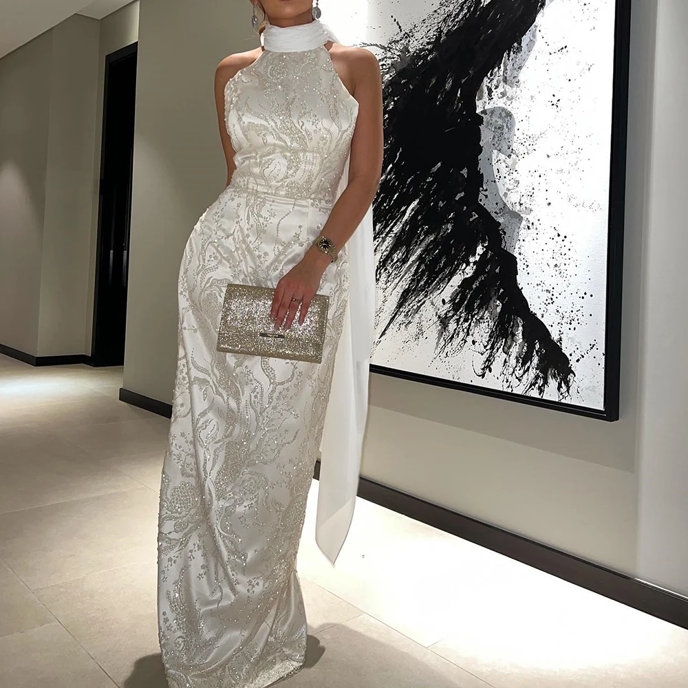 High Quality Halter Satin Sleeveless Straight Evening Dresses Exquisite Pearls Sweep Train Pleats Photo Color Floor Length
High Quality Halter Satin Sleeveless Straight Evening Dresses Exquisite Pearls Sweep Train Pleats Photo Color Floor Length
