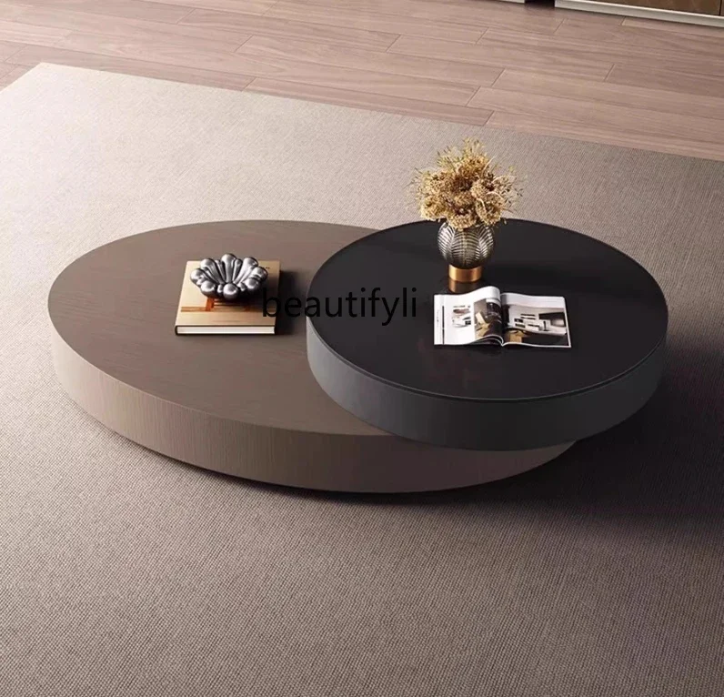 HItalian minimalist oval rotating coffee table modern simplicity light luxury high sense creative design home 
HItalian minimalist oval rotating coffee table modern simplicity light luxury high sense creative design home