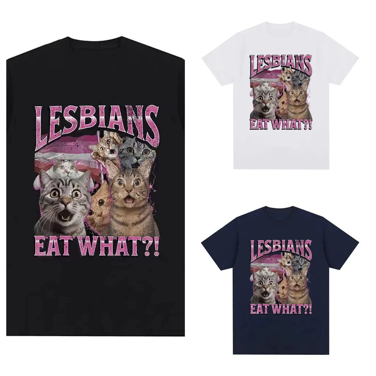 2025 Summer Esbians What to Eat Fun Cat Lovers MemeT-Shirt Men's Women's Casual High Quality Short Sleeve Top Streetwear
2025 Summer Esbians What to Eat Fun Cat Lovers MemeT-Shirt Men's Women's Casual High Quality Short Sleeve Top Streetwear