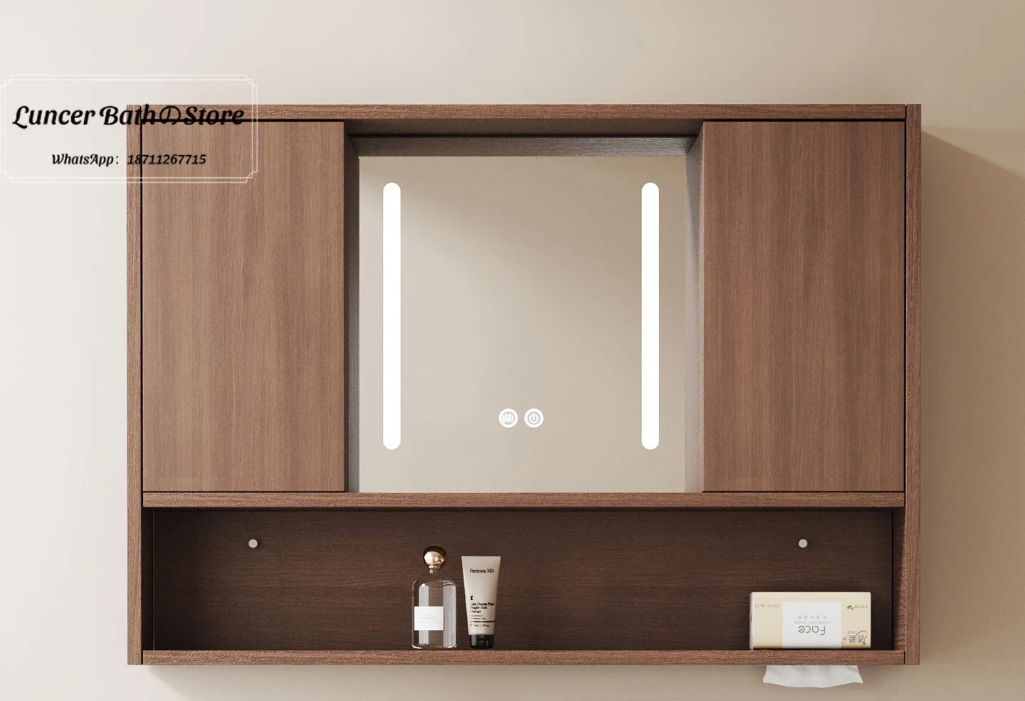 MCM Hidden Sliding Feng Shui Mirror Cabinet, Walnut Bathroom Storage Cabinet, Honeycomb Aluminum Wall Mounted Vanity Mirror
MCM Hidden Sliding Feng Shui Mirror Cabinet, Walnut Bathroom Storage Cabinet, Honeycomb Aluminum Wall Mounted Vanity Mirror