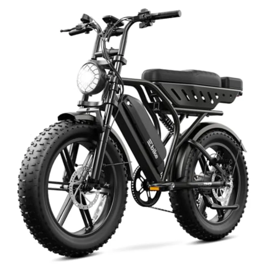 Electric Bike for Adults 1500W Peak 20 Fat Tire All-Terrain E-Bike 60/130 Miles 28 MPH with 48V 15/30 AH Battery Tested to UL 2
Electric Bike for Adults 1500W Peak 20 Fat Tire All-Terrain E-Bike 60/130 Miles 28 MPH with 48V 15/30 AH Battery Tested to UL 2