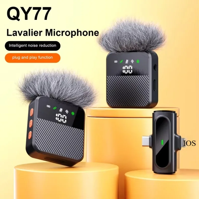 Wireless Lavalier Microphone Lapel Video Recording Mic for iPhone iPad Mini - Noise Reduction for Interview Podcast Vlog
Wireless Lavalier Microphone Lapel Video Recording Mic for iPhone iPad Mini - Noise Reduction for Interview Podcast Vlog