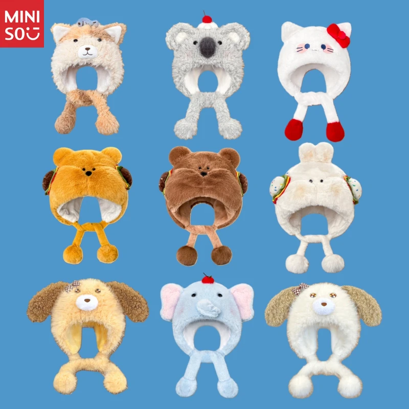 Miniso Hamburger Bear Plush Trapper Hat, Fleece-Lined Thick Winter Cap for Large Head
Miniso Hamburger Bear Plush Trapper Hat, Fleece-Lined Thick Winter Cap for Large Head