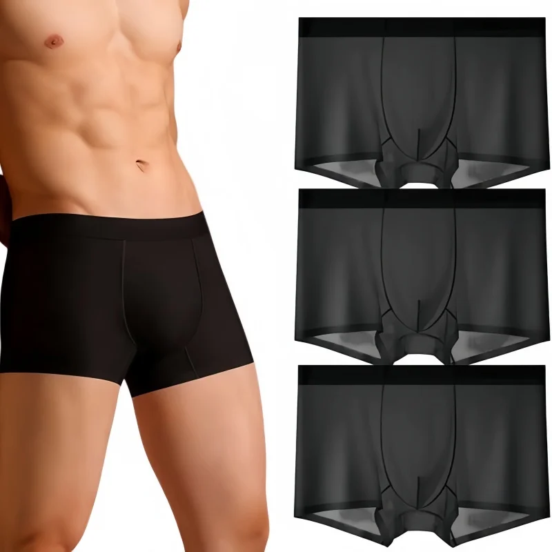 Men's Ice Silk Sexy Seamless Boxer Briefs Shorts Underwear,Underwear Comfortable Ultra-thin Breathable Male Underpants
Men's Ice Silk Sexy Seamless Boxer Briefs Shorts Underwear,Underwear Comfortable Ultra-thin Breathable Male Underpants