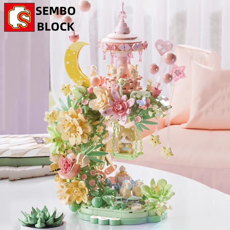 SEMBO Flower Building Blocks Puzzle Assembly Desktop Ornaments Decoration Girls Birthday Gifts Kawaii Children's Toys
SEMBO Flower Building Blocks Puzzle Assembly Desktop Ornaments Decoration Girls Birthday Gifts Kawaii Children's Toys