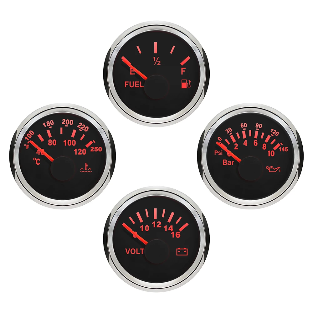 Rhaxel Multifunction Gauge Set 52mm Fuel Level Meter Water Temperature Oil Pressure Voltmeter 12V with Backlight for Car Vessels
Rhaxel Multifunction Gauge Set 52mm Fuel Level Meter Water Temperature Oil Pressure Voltmeter 12V with Backlight for Car Vessels