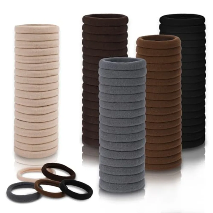 Hair Ties, 100 PCS No Damage Hair Elastics Hair Accessories for Women Girls, Thick Seamless Hair Ties, Neutral Color, 5 Colors
Hair Ties, 100 PCS No Damage Hair Elastics Hair Accessories for Women Girls, Thick Seamless Hair Ties, Neutral Color, 5 Colors