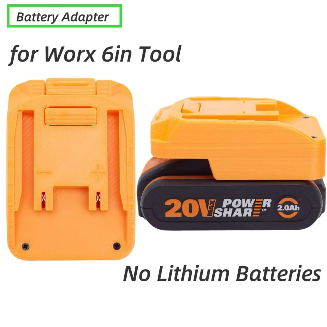 Batteries Converter Adapter For Worx 20v 4pin Lithium Ion To Worx 6PIN Tool (without battery and tools)
Batteries Converter Adapter For Worx 20v 4pin Lithium Ion To Worx 6PIN Tool (without battery and tools)