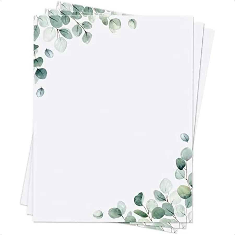 150 Sheets Decorative Printer Paper Leaf Greenery Stationery Paper Decorative Printer Paper 8.5 x 11 Inch with Design Elegant W
150 Sheets Decorative Printer Paper Leaf Greenery Stationery Paper Decorative Printer Paper 8.5 x 11 Inch with Design Elegant W
