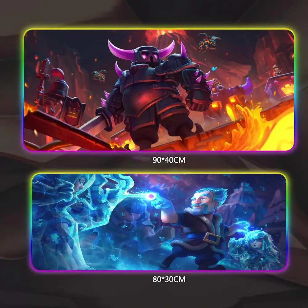 Игровой коврик для мыши C-Clash Royale, геймерский люминесцентный светодиодный коврик для мыши, игровой стол, RGB настольный коврик, клавиатура, коврик для мыши для ПК
Игровой коврик для мыши C-Clash Royale, геймерский люминесцентный светодиодный коврик для мыши, игровой стол, RGB настольный коврик, клавиатура, коврик для мыши для ПК