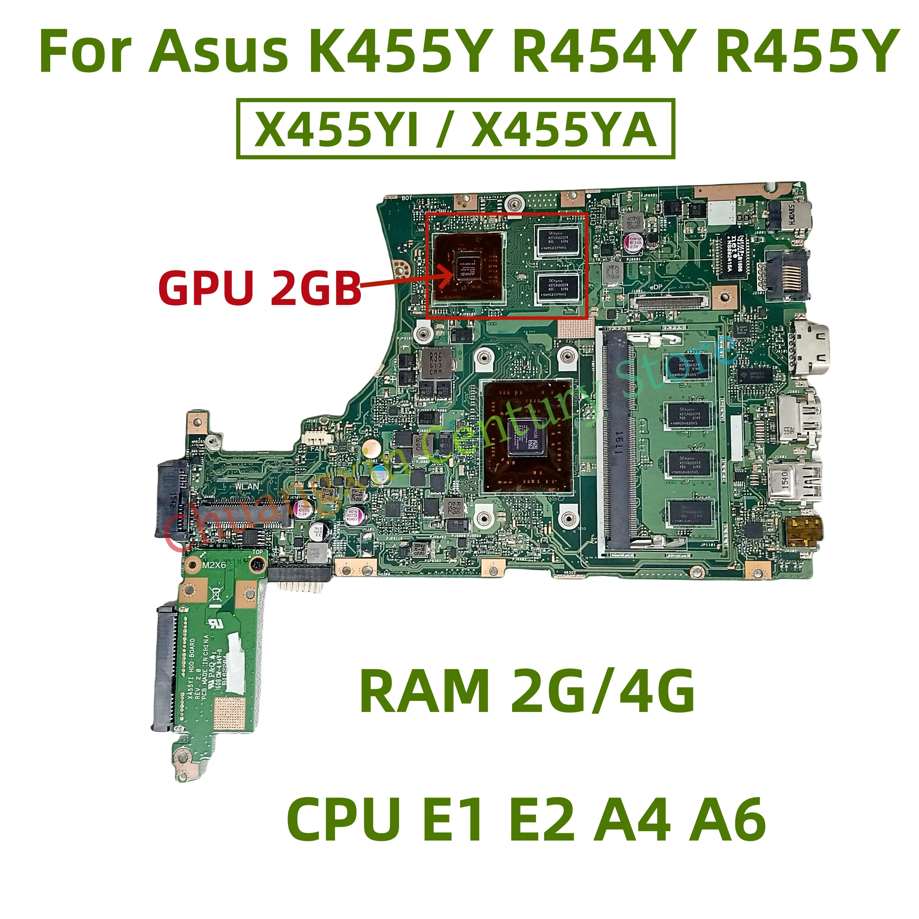 Материнская плата X455YI X455YA для ноутбука Asus K455Y R454Y R455Y X455Y с процессором E1 E2 A4 A6 RAM 2G/4G GPU 2G 100% тест, доставка
Материнская плата X455YI X455YA для ноутбука Asus K455Y R454Y R455Y X455Y с процессором E1 E2 A4 A6 RAM 2G/4G GPU 2G 100% тест, доставка