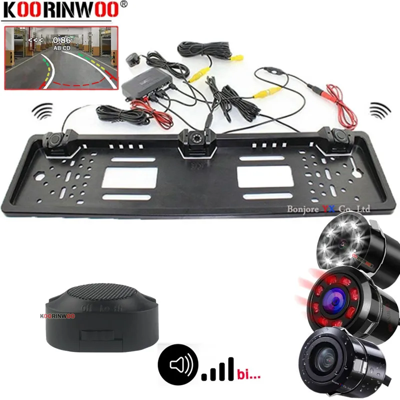 Интеллектуальная система Koorinwoo CCD для автомобилей, номерной знак с датчиками парковки 2, динамическая траектория, камера заднего вида, зеркальное изображение
Интеллектуальная система Koorinwoo CCD для автомобилей, номерной знак с датчиками парковки 2, динамическая траектория, камера заднего вида, зеркальное изображение