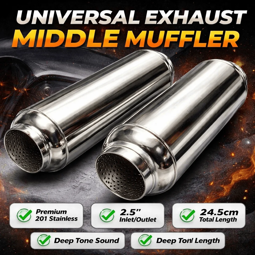 Universal automotive exhaust modification mid-section muffler drum.
Universal automotive exhaust modification mid-section muffler drum.