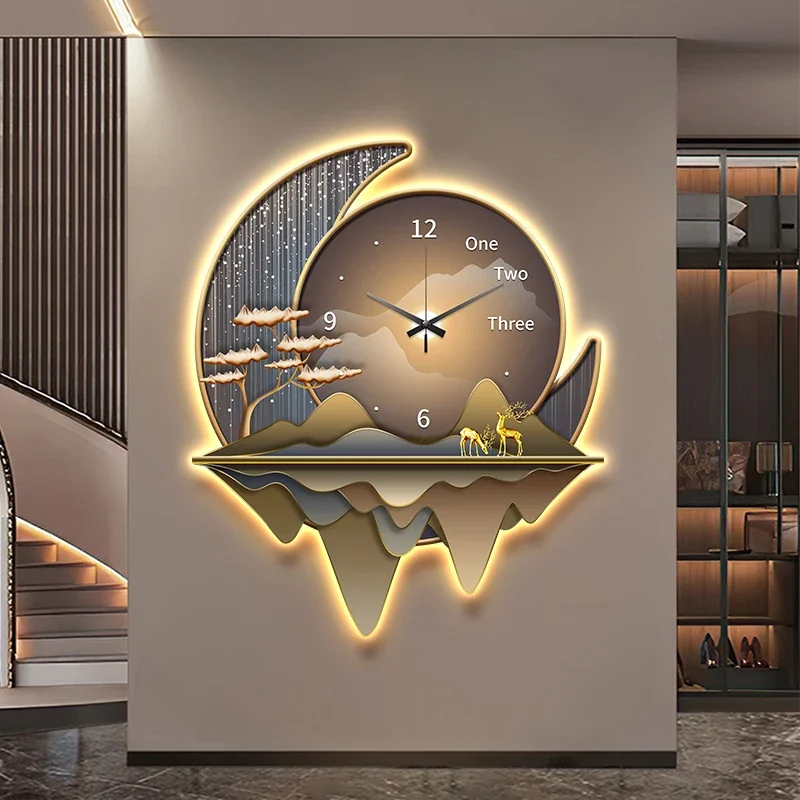 Luxury Light Creative Clock Wall Lamps Kitchen Table Decoration Painting Living Room Silent Background Lustre Home Mural Lights
Luxury Light Creative Clock Wall Lamps Kitchen Table Decoration Painting Living Room Silent Background Lustre Home Mural Lights