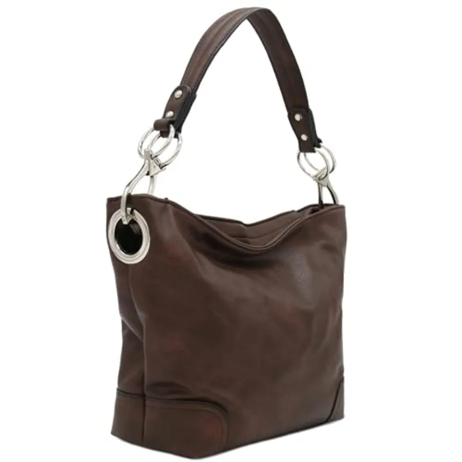 Hobo Shoulder Bag with Big Snap Hook Hardware
Hobo Shoulder Bag with Big Snap Hook Hardware