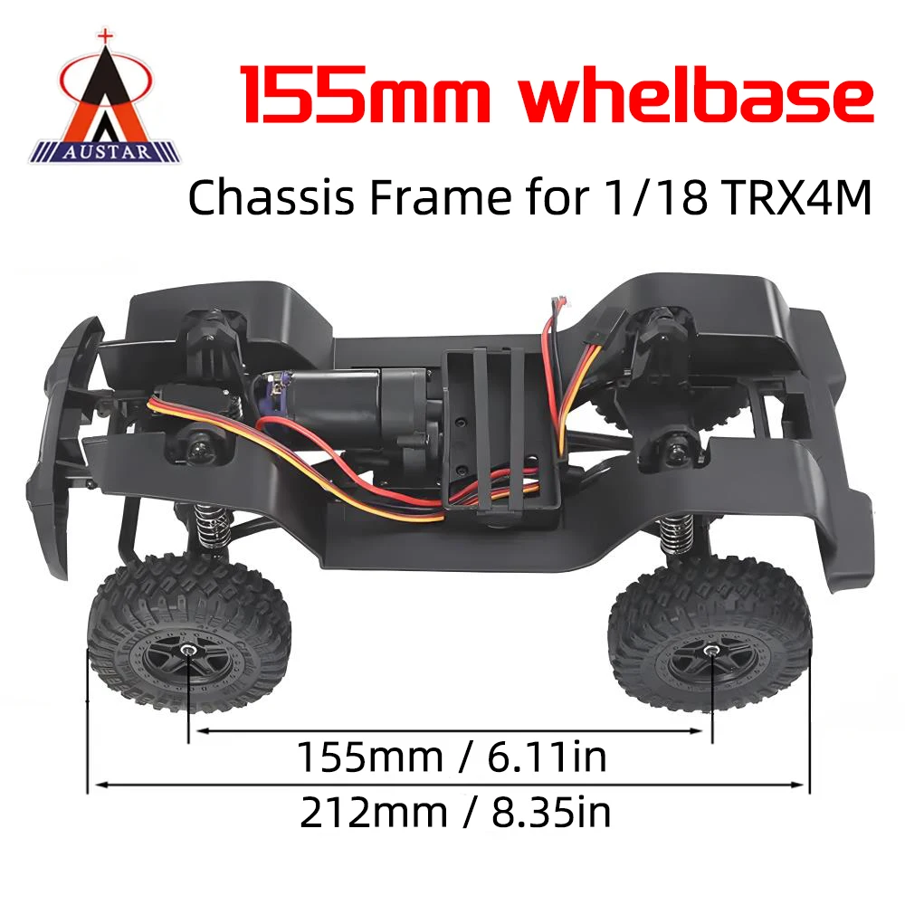 AUSTAR RC 1/18 TRX4M Рама 155 мм Whelbase Рама шасси Рама шасси трансмиссии для TRX4M 1/18 Гусеничный автомобиль DIY Запчасти AX-8560
AUSTAR RC 1/18 TRX4M Рама 155 мм Whelbase Рама шасси Рама шасси трансмиссии для TRX4M 1/18 Гусеничный автомобиль DIY Запчасти AX-8560