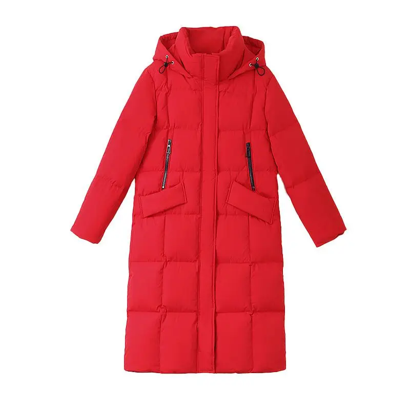 Women's Winter Warm Solid Color Hooded Down Jacket Coat Thickened White Duck Down Coat Medium Long Jacket
Women's Winter Warm Solid Color Hooded Down Jacket Coat Thickened White Duck Down Coat Medium Long Jacket